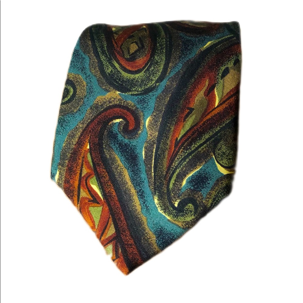 Land’s End Direct Merchants Silk Necktie Hand Sewn in USA